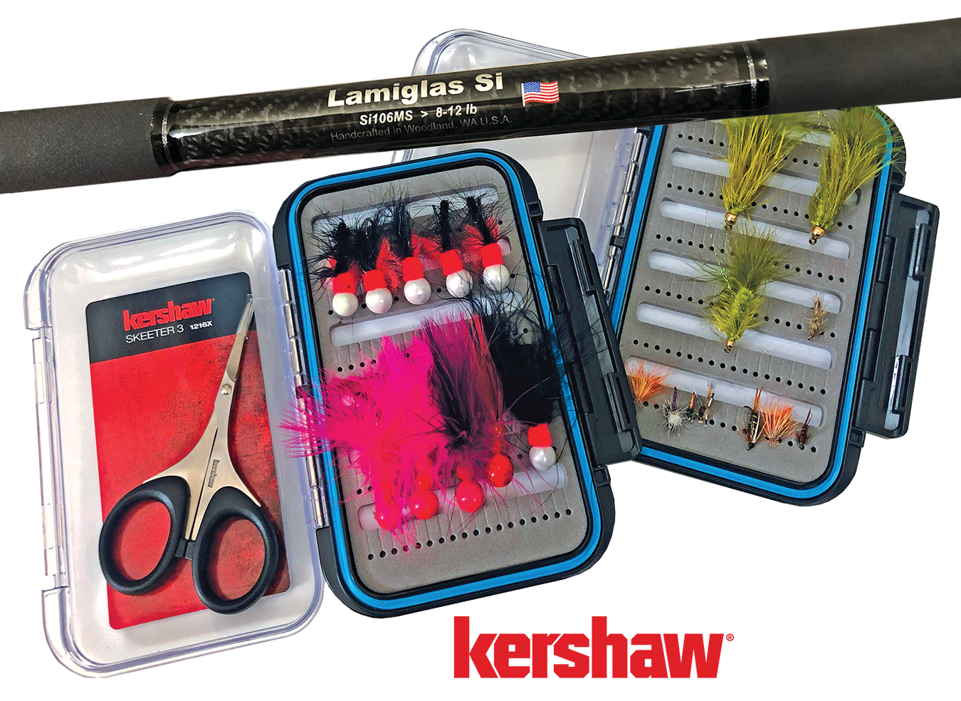 Lamiglas Float Rod + Fly/Jig Box + Scissors + 1 year-6 issues digital GLA