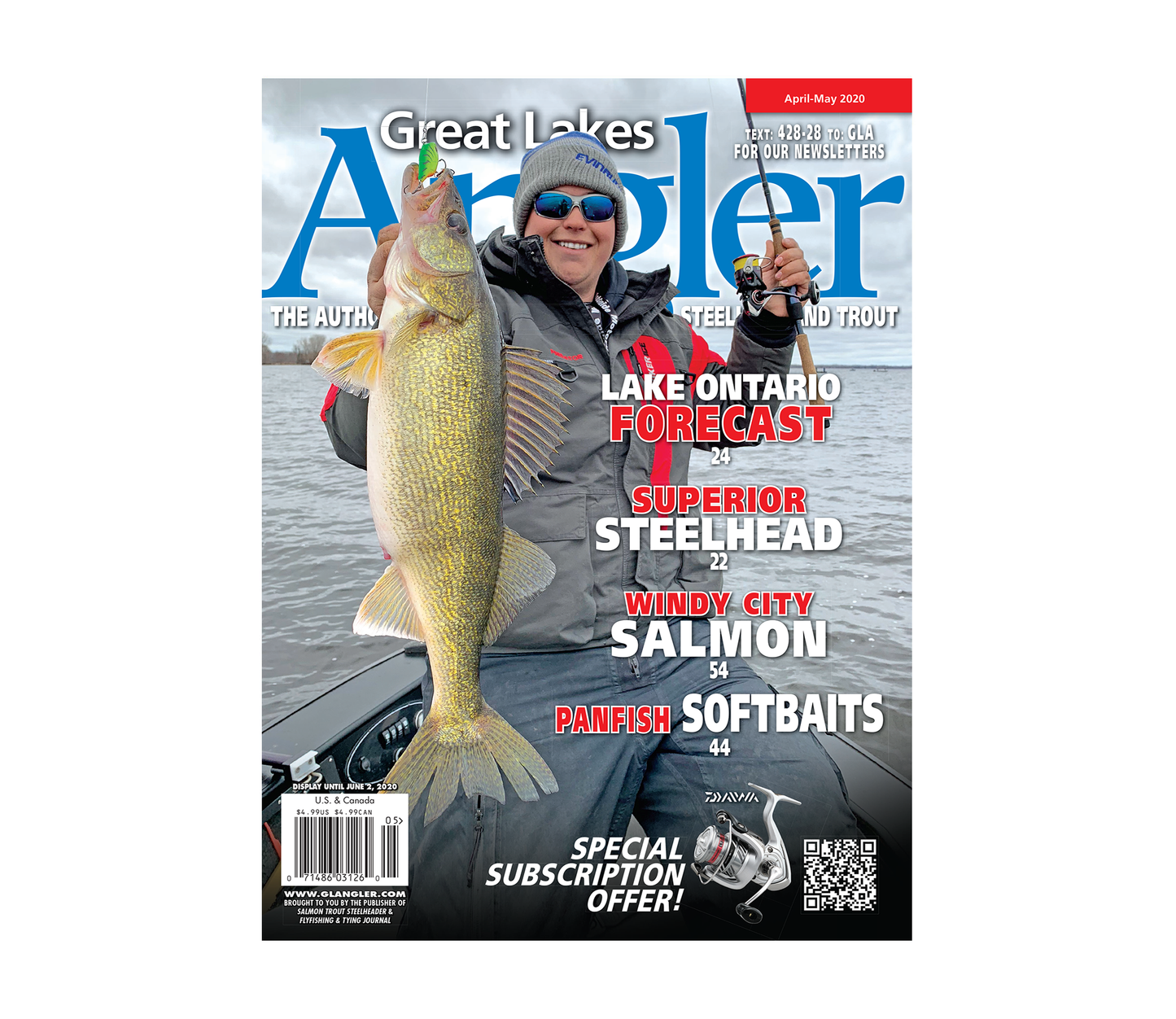 Single Issue of Great Lakes Angler magazine in print