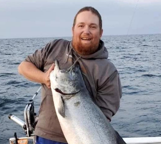 Great Lakes Record King Salmon Caught! by Capt. Mike Schoonveld