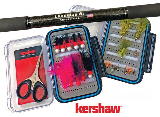 Lamiglas Float Rod + Fly/Jig Box + Scissors + 1 year-6 issues digital GLA
