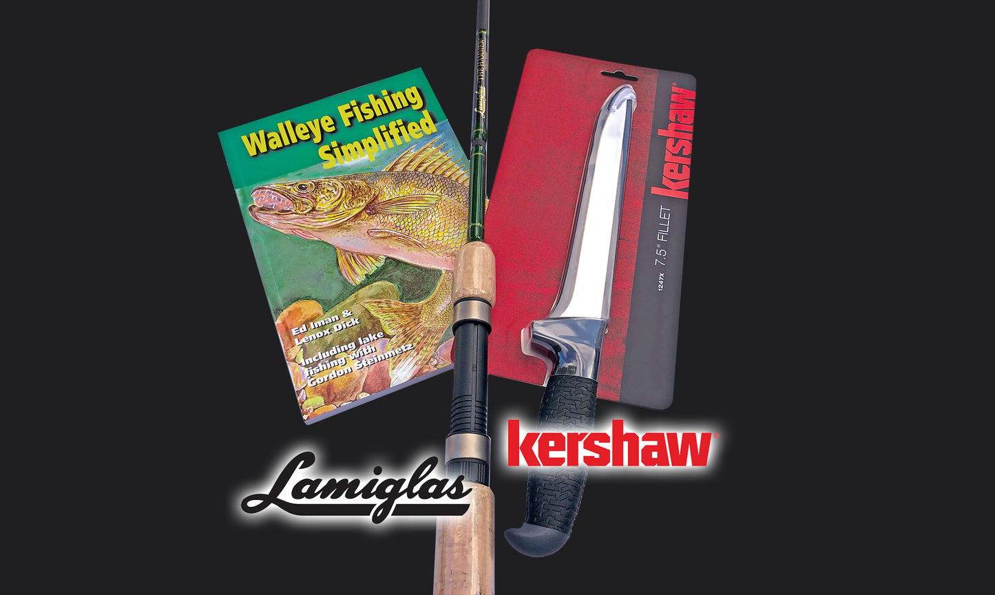 Lamiglas Walleye Rod PLUS FREE: Kershaw Fillet Knife - Walleye Simpified -  Subscription to GLA