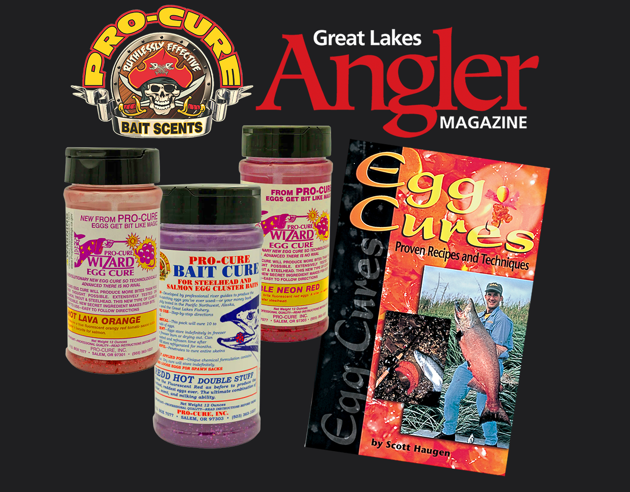 Pro-Cure Egg Cure + Egg Cures + Great Lakes Angler magazine 1 year digital