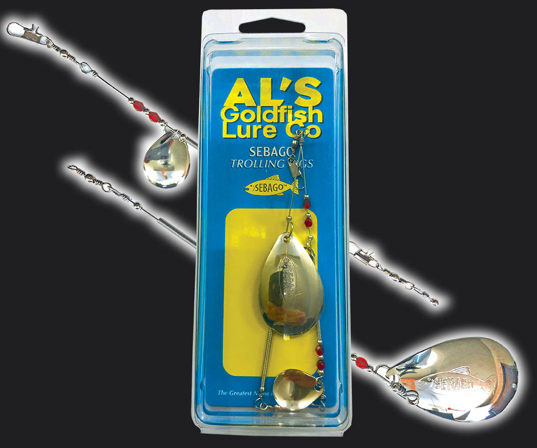 al's goldfish fishing lure Company, G300 Goldfish Freshwater Spoon Lure with Treble Hook for Trout, Salmon, Bass, Walleye, Northern Pike and Muskie. 1/2 oz. 2-3/4", #2 Hook, Chartreuse : Sports & Outdoors If you want a fishing lure with proven action that reliably catches fish Al's Goldfish FREE Sebago Trolling