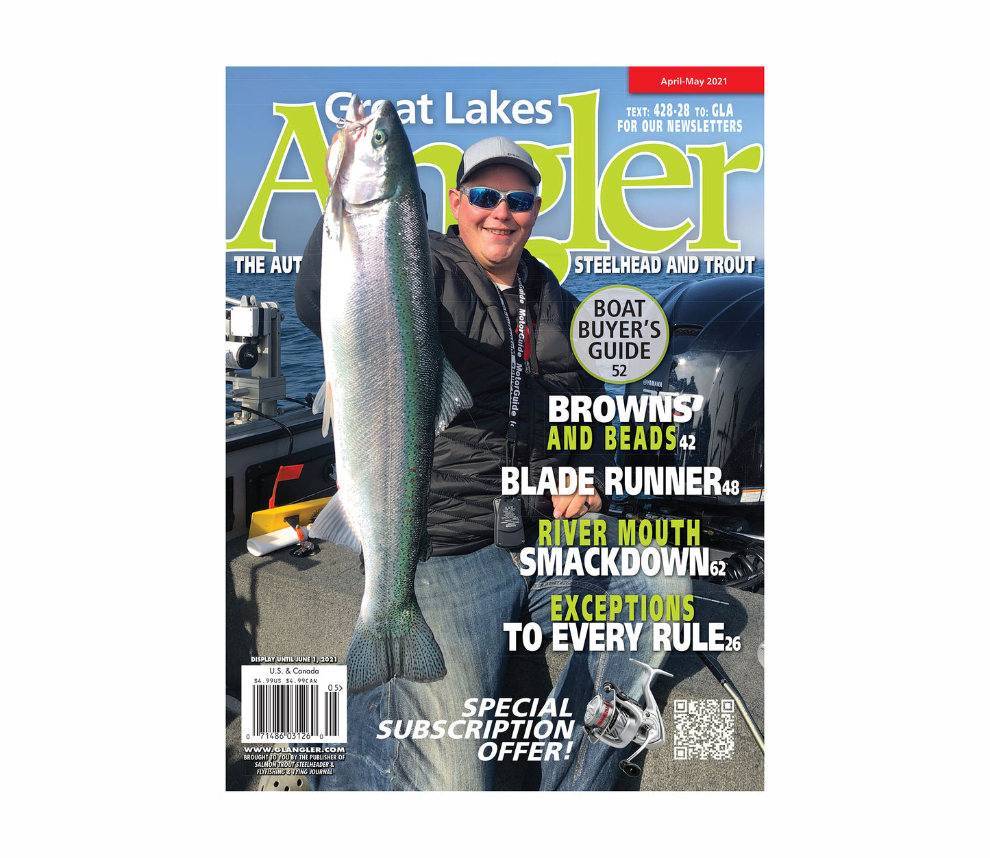 Single Issue of Great Lakes Angler magazine in print